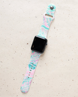 Watch Band, Flower Doodles (D)